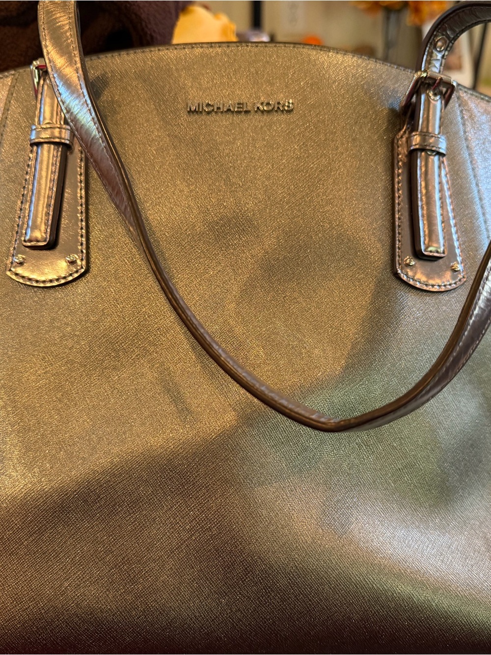 Michael Kors Metallic Silver Tote